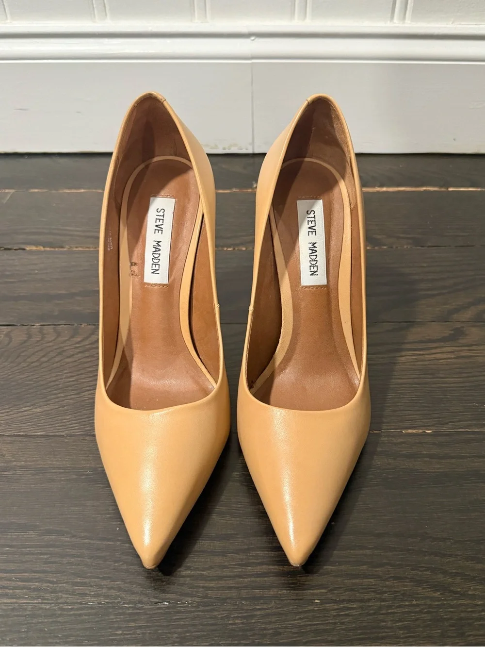 Steve Madden Beige Nude Pointed-Toe Stiletto Pumps